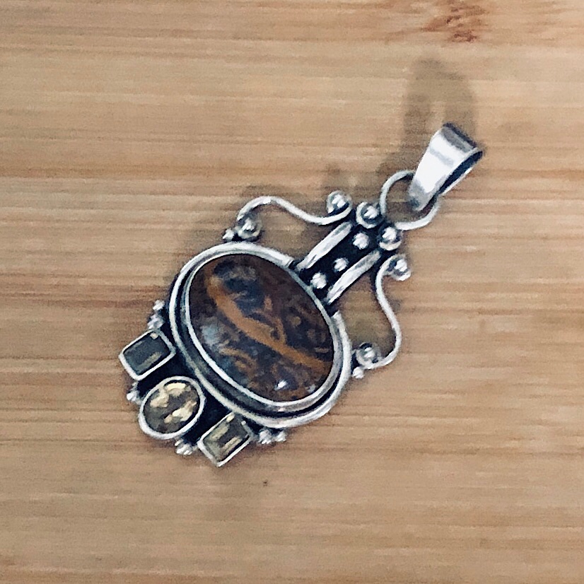 $142 Estate Drop Pendant Sterling Silver